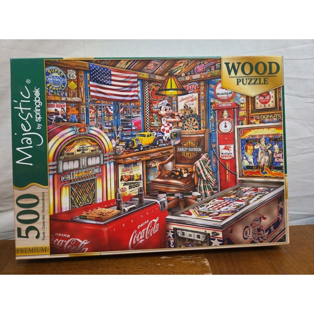 Majestic Springbok Wood Puzzle 500 Pieces "The Man Cave"